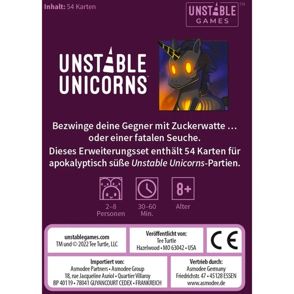 Asmodee Unstable Unicorns - Regenbogen-Apokalypse Erweiterungsset, Kartenspiel – Bild 4