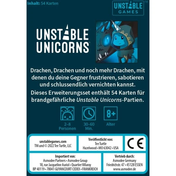 Asmodee Unstable Unicorns - Drachen Erweiterungsset, Kartenspiel 4 Asmodee Unstable Unicorns - Drachen Erweiterungsset, Kartenspiel – Bild 4