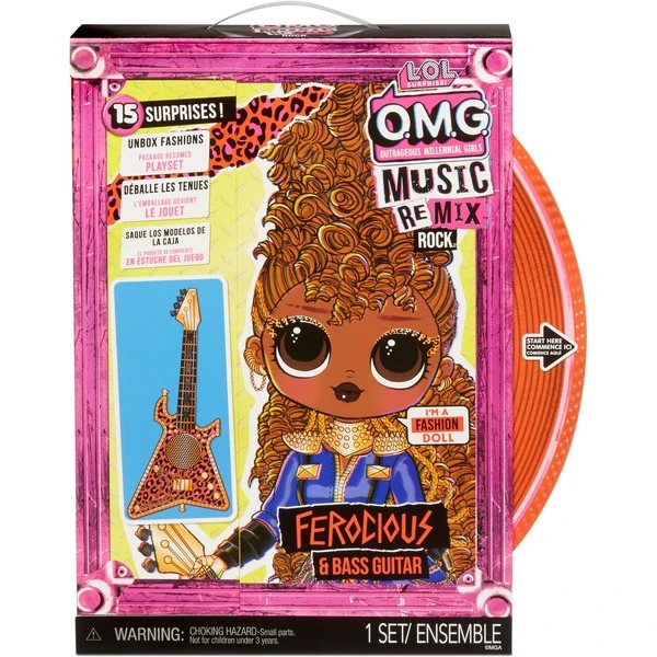 MGA Entertainment L.O.L. Surprise OMG Remix Rock - Ferocious And Bass Guitar, Puppe – Bild 3