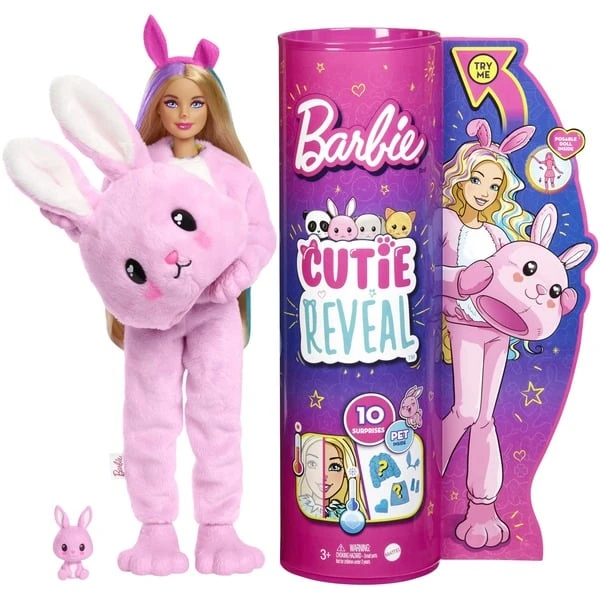 Mattel Barbie Cutie Reveal Puppe Mit Hasen-Plüschkostüm Und 10 Überraschungen 6 Mattel Barbie Cutie Reveal Puppe Mit Hasen-Plüschkostüm Und 10 Überraschungen – Bild 6