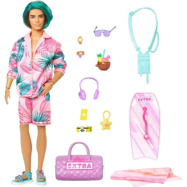 Mattel Barbie Extra Fly - Ken-Puppe Mit Strandmode 1 Mattel Barbie Extra Fly - Ken-Puppe Mit Strandmode