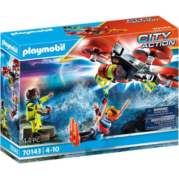 PLAYMOBIL 70143 City Action Seenot: Taucher-Bergung Mit Rettungsdrohne, Konstruktionsspielzeug 1 PLAYMOBIL 70143 City Action Seenot: Taucher-Bergung Mit Rettungsdrohne, Konstruktionsspielzeug