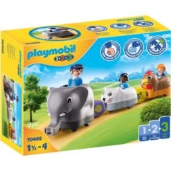 Playmobil Store 18 PLAYMOBIL 70405 1.2.3 Mein Schiebetierzug, Konstruktionsspielzeug