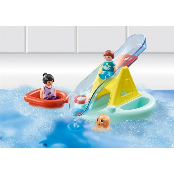 PLAYMOBIL 70635 1.2.3 AQUA Badeinsel Mit Wasserrutsche, Konstruktionsspielzeug – Bild 3