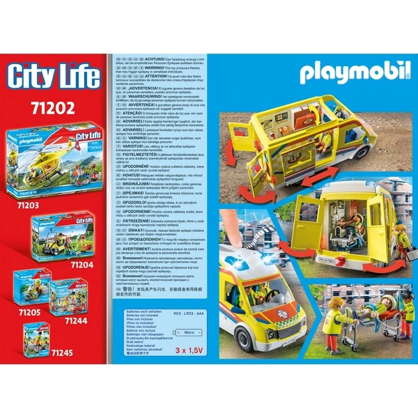 PLAYMOBIL 71202 City Life - Rettungswagen Mit Licht Und Sound, Konstruktionsspielzeug – Bild 5