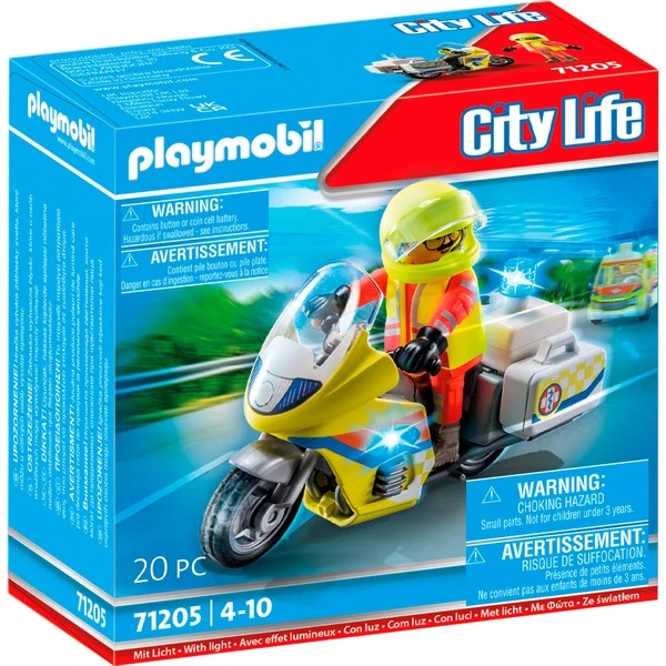 PLAYMOBIL 71205 Notarzt-Motorrad Mit Blinklicht, Konstruktionsspielzeug 1 PLAYMOBIL 71205 Notarzt-Motorrad Mit Blinklicht, Konstruktionsspielzeug