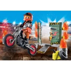 PLAYMOBIL 71256 Stuntshow Starter Pack Stuntshow Motorrad Mit Feuerwand, Konstruktionsspielzeug -Playmobil Store PLAYMOBIL 71256 Stuntshow Starter Pack Stuntshow Motorrad mit Feuerwand Konstruktionsspielzeug@@1888999 32