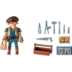 Playmobil Store -Playmobil Store PLAYMOBIL 71302 Novelmore Dario mit Werkzeug Konstruktionsspielzeug@@1889022 1