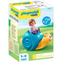 PLAYMOBIL 71322 1.2.3 Schaukelschnecke Mit Rassel, Konstruktionsspielzeug