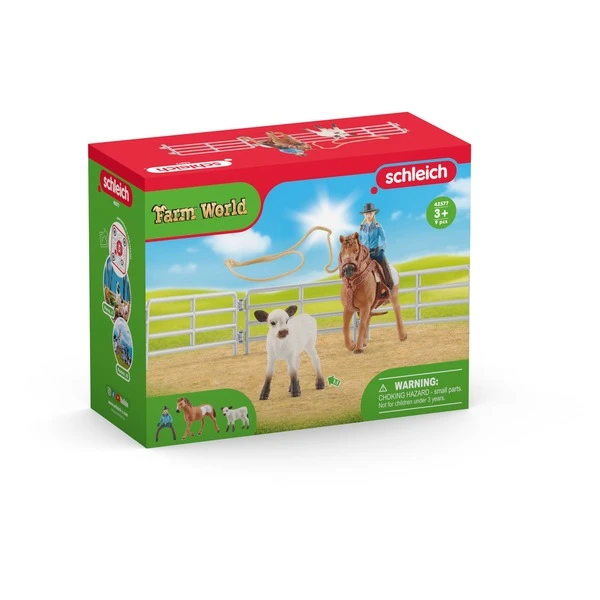 Schleich Farm World Team Roping Mit Cowgirl, Spielfigur 2 Schleich Farm World Team Roping Mit Cowgirl, Spielfigur – Bild 2