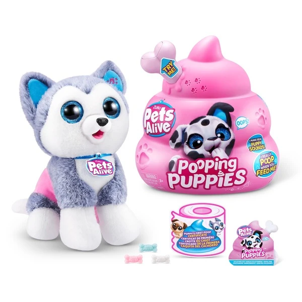 ZURU Pets Alive - Pooping Puppies Husky, Spielfigur 2 ZURU Pets Alive - Pooping Puppies Husky, Spielfigur – Bild 2